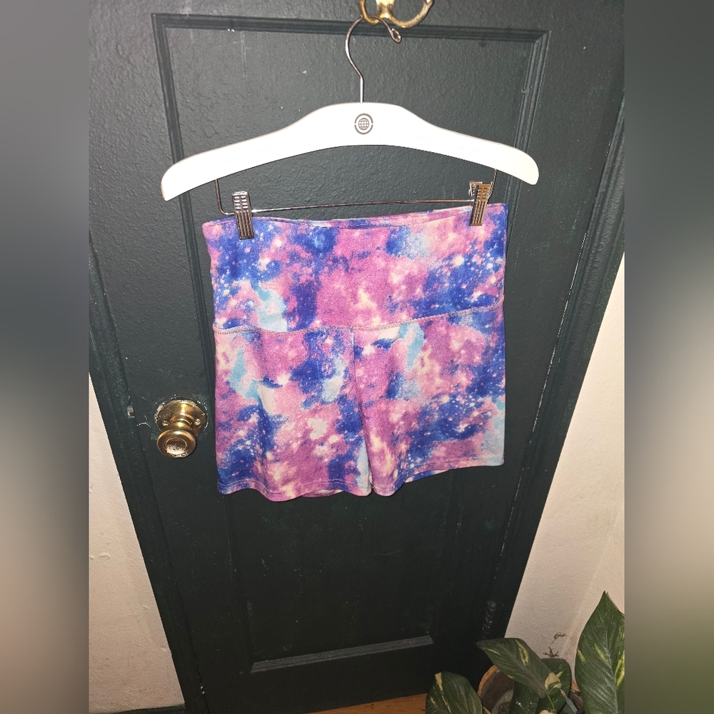 Tie-Dye Mini Skirt in Pink and Blue